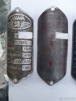 Predám štítky Jawa 550 najstaršie rocniky