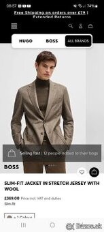 Nové pánske vlnené sako Hugo Boss