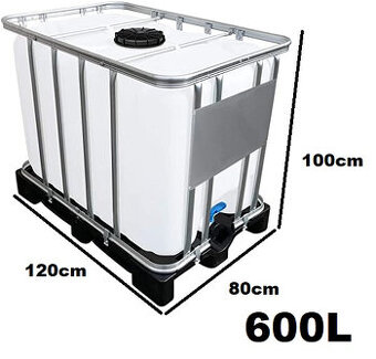 predám certifikované 600l ibc kontajnery na potraviny a ADR