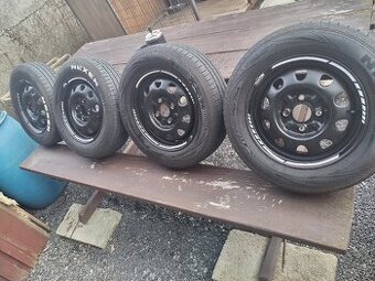 Plechové disky 4x100 r13 +letné gumy