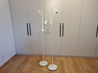 2x IKEA NYMÅNE Stojacia lampa, 3-bodová biela