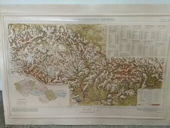 Plastická mapa ČSSR 1961