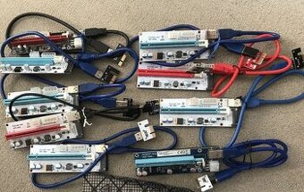 PCIe riser, PCIe Splitter 1 na 4, redukcia sata na pcie 6x