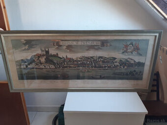 Zarámovaný obraz- plagát starej Bratislavy