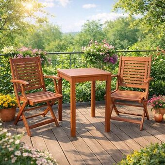Balkónový drevený set Pitsburg pre 2 osoby