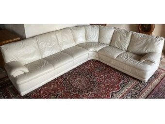 Moderní rohová kožená sedací souprava, 2663