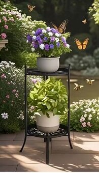 Štýlový kovový stojan na kvetiny 50 cm