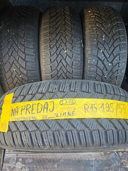 Predám 4x zimné pneumatiky R15 195/55