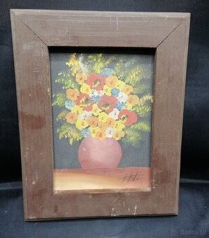 Maľovaný obrázok kvetov