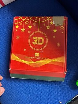3D dekoratívna LED lampa, vianočná
