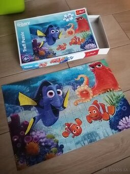 Puzzle Hľadá sa Dory, Macko PU, Bambi, Minnie, Ebchantimals