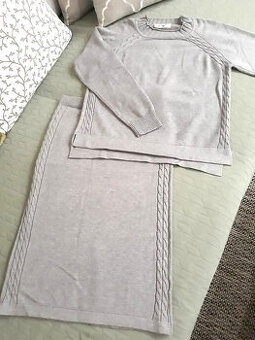 Predám pletenú súpravu - sukňa, pulóvrik č. 38