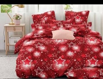 Bavlnené posteľné obliečky Červené hviezdy