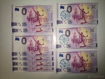 euro suvenir 0€ bankovka Maraton Košice aj iné