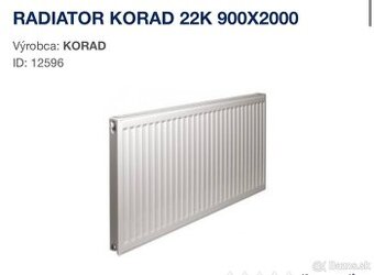 Korad radiator 900/2000