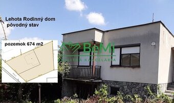 Rodinný dom v obci Lehota pôvodný stav pozemok 674 m2 ID 0