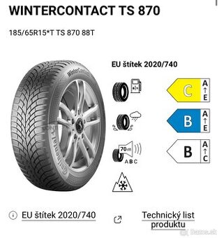 WINTERCONTACT TS 870 185/65R15T TS 870 88T