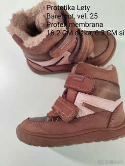 Predam zateplene detske zimne topanky Protetika Lety