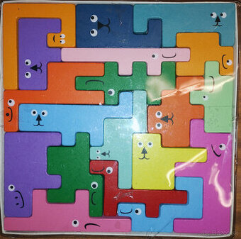 Dánske drevené puzzle - Zvieratká