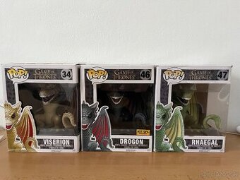 Funko POP GoT Viserion 34, Drogon 46, Rhaegal 47