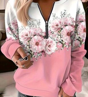 Blúzka/tričko/mikina, bielo ružový