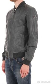 Pánska kožená bunda “bomber” Trussardi - 1