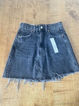 ZARA sukňa S sivá