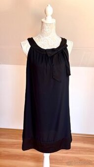 Čierne šaty s mašľou, H&M, 40