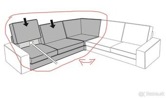 Rohový diel Ikea Kivik