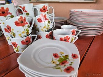 Porcelánová sada, značený český porcelán