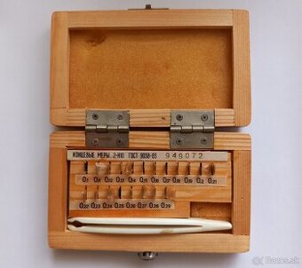 Koncové mierky 0,1 mm až 0,9 mm po 0,01 mm 63 ks