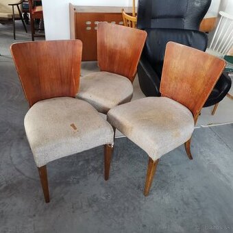 Retro Stolicky Halabala Lizatka 1930 Art Deco 3ks