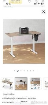 Písací stôl - výškovo nastavilteľný farba dub