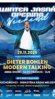 Predam 3 lístky na winter jasná opening