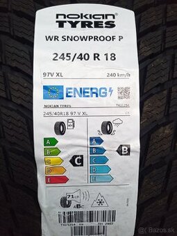 Predám 4 zimné pneumatiky 245/40 R18 97 V Nokian SnowProof