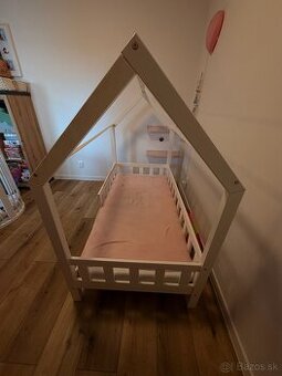 Detská domeková postel masív 160x80