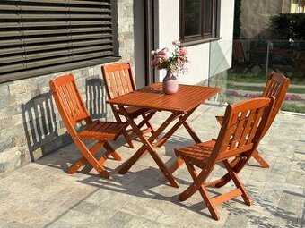 🌿 PROVENSÁLSKA TERASOVÁ SÚPRAVA PRE 4 OSOBY – SKLADACIA 🌿