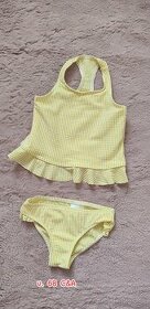 Dvojdielne žlté plavky pre dievčatko