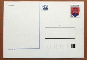 Známky SR, poštový lístok CDV 3, posun farieb.