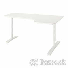 Biely rohový písací stôl BEKANT 2ks