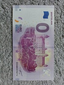 0 eur bankovka Bratislav(s)ký hrad - chybotisk