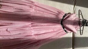 Ružové tylové midi šaty