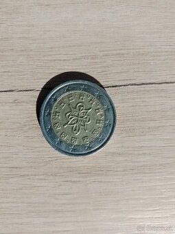 Portugalsko 2 euro minca rok 2002