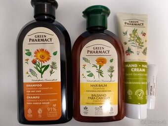 Šampón, balzam, krém na ruky a labelo