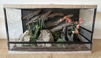Terárium 70x40x40 s 3D stenou