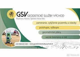 Geodetické Služby Východ - Rožňava, Spišská Nová Ves, Košice