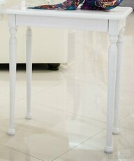 Drevené biele stolíky z masívu 4ks set