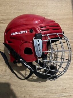 Hokejová prilba Bauer 50-55cm cervena