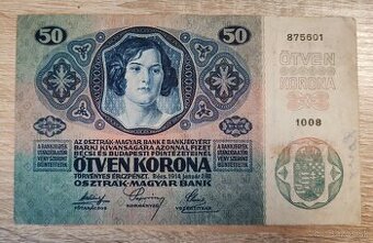 50 koruna, 1914, 1042, Rakúsko - Uhorsko