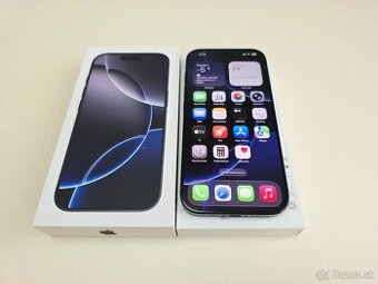 APPLE IPHONE 16 PRO 12GB BLACK TITANIUM ,BATERKA 100%